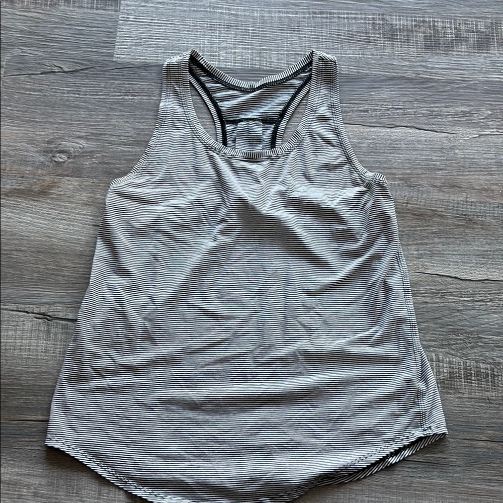 Striped Gray Women's Tank Top